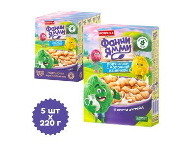 Готовый завтрак подушечки Фанни Ямми с молочной начинкой, 220 г 1-00434129_4