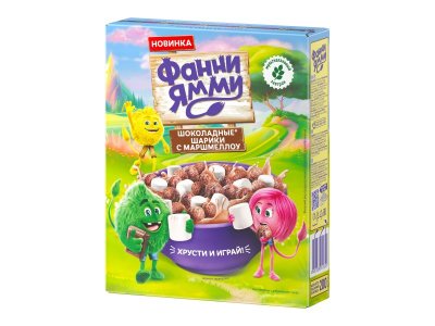 Готовый завтрак Фанни Ямми мультизлаковый Шоколадные шарики с маршмеллоу 200 г 1-00446275_6
