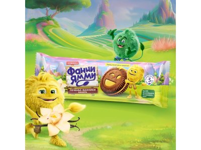 Печенье Фанни Ямми с какао с ванильной начинкой 104 г 1-00446295_6