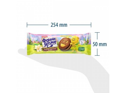 Печенье Фанни Ямми с какао с ванильной начинкой 104 г 1-00446295_9