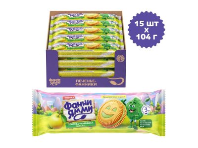 Печенье Фанни Ямми c яблочной начинкой 104 г 1-00446297_3