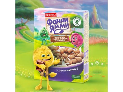 Готовый завтрак подушечки Фанни Ямми с шоколадной начинкой, 220 г 1-00434131_9