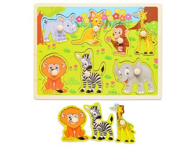 Пазл-вкладыш Щепочка Животный мир Африки 100480759