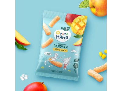 Палочки кукурузные ФрутоНяня яблоко, манго, 20 г 1-00433984_11