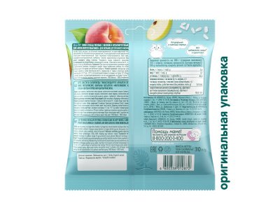 Мини-хлебцы ФрутоНяня рисовые Мультифруктовый микс с яблоком и мультифруктовым соком 30 г 1-00446287_5
