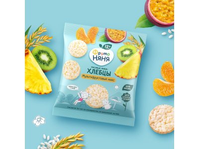 Мини-хлебцы ФрутоНяня рисовые Мультифруктовый микс с яблоком и мультифруктовым соком 30 г 1-00446287_7