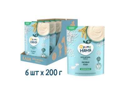 Каша ФрутоНяня безмолочная рисовая быстрорастворимая, 200 г 1-00209323_10
