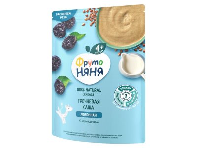Каша ФрутоНяня молочная гречневая с черносливом быстрорастворимая, 200 г пауч 1-00209326_4