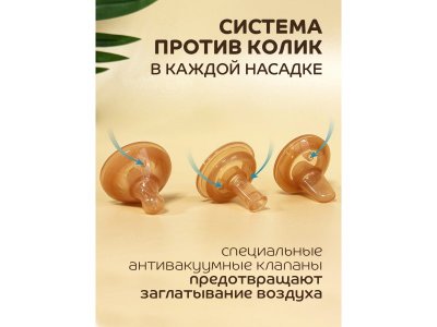 Поильник Lubby 3в1 с носиком, трубочка, соска молочная и ёршик, от 0 мес., сил., 300мл 1-00481069_13