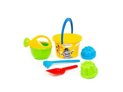 Набор игровой Простоквашино: ведро, лопатка, грабельки, 2 формочки, лейка 1-00481089_2