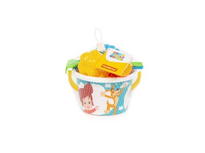 Набор игровой Простоквашино: ведро, лопатка, грабельки, 2 формочки, лейка 1-00481089_4