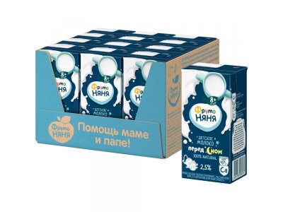 Молоко Фрутоняня ультрапастеризованное 2,5% 0,2 л 1-00110273_3