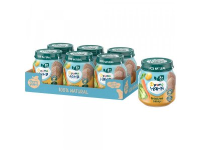 Пюре Фрутоняня говядина овощи Полноценный обед, 100 г 1-00126225_4