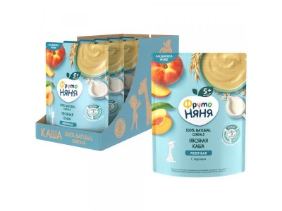 Каша ФрутоНяня молочная овсяная с персиком быстрорастворимая, 200 г 1-00209325_4