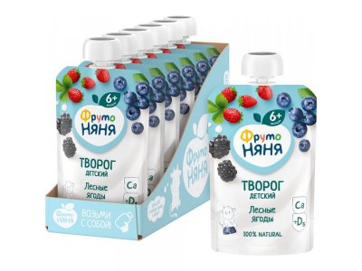 Биотворог ФрутоНяня с лесными ягодами 4,2% 90 г пауч 1-00302592_3