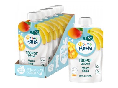 Биотворог ФрутоНяня с манго, бананом 4,2% 90 г пауч 1-00302593_3