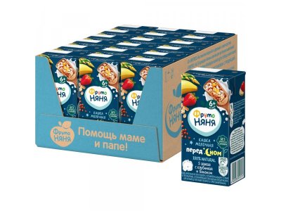 Кашка ФрутоНяня Перед Сном молочная пять злаков, клубника, банан 200 мл 1-00358590_3