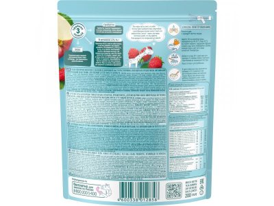 Каша ФрутоНяня молочная пшеничная с яблоком и земляникой 200 г 1-00395903_10
