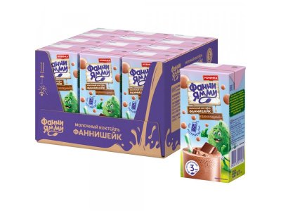 Коктейль молочный Фанни Ямми Шоколадный стерилизованный 1,7 % 170 мл 1-00446290_2