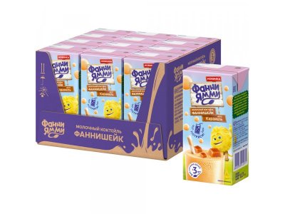 Коктейль молочный Фанни Ямми Карамель стерилизованный 1,6 % 170 мл 1-00446292_2