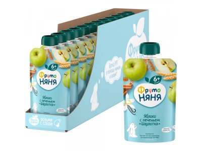 Пюре ФрутоНяня Шарлотка 90 г дойпак 1-00262637_3