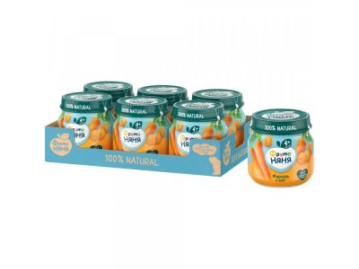 Пюре ФрутоНяня Морковь 80 г 1-00312859_2