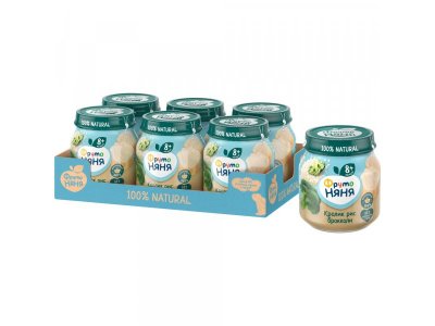 Пюре ФрутоНяня Кролик рис капуста брокколи 100 г 1-00385664_3