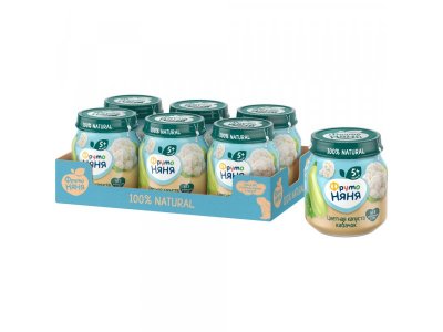 Пюре ФрутоНяня Цветная капуста и кабачок 110 г 1-00398284_3