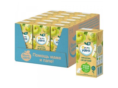 Сок Фрутоняня яблоко прямого отжима 200 мл 1-00005261_3