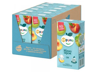 Сок Фрутоняня яблоко, персик 500 мл 1-00005462_3