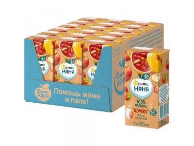 Компот Фрутоняня Яблоко, клубника 200 мл 1-00026346_3