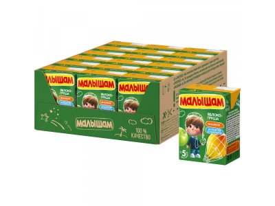 Нектар Малышам яблоко, груша неосветленный 200 мл 1-00096308_2