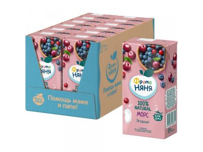 Морс ФрутоНяня Клюква, черника, вишня 500 мл 1-00426719_3