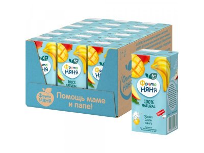 Нектар ФрутоНяня из яблок, бананов и манго 200 мл 1-00446289_3