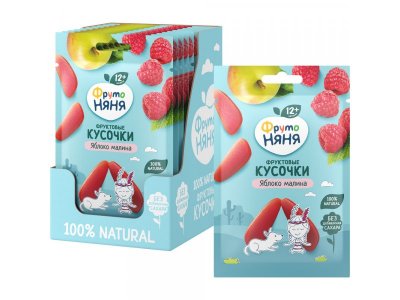 Фруктовые кусочки ФрутоНяня Яблоко, малина 15 г 1-00209690_3