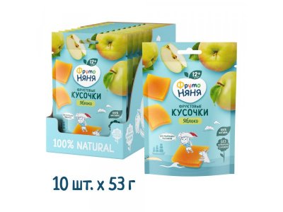Фруктовые кусочки ФрутоНяня Яблоко 53 г 1-00209692_3