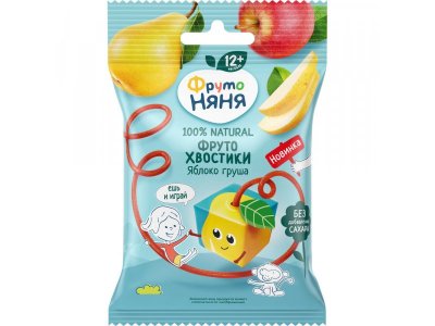 Кусочки фруктовые ФрутоНяня Яблоко, груша 15 г 1-00446277_2