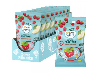 Кусочки фруктовые ФрутоНяня Яблоко, земляника 15 г 1-00446278_3