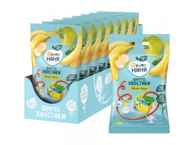 Кусочки фруктовые ФрутоНяня Яблоко, банан 15 г 1-00446279_3