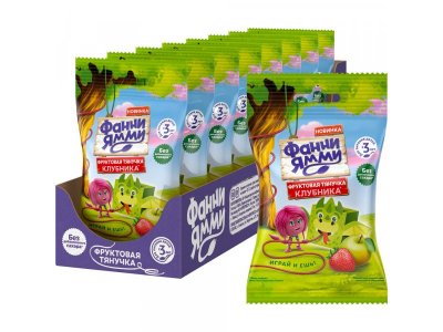 Фруктовая тянучка Фанни Ямми Клубника 15 г 1-00446281_3