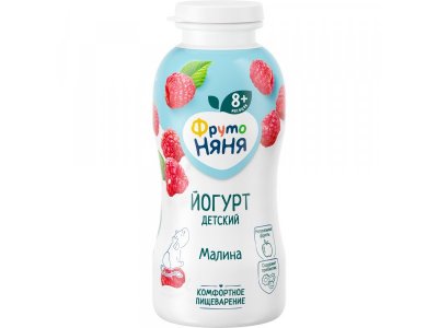 Йогурт питьевой ФрутоНяня, с малиной 2,5% 200 мл 1-00101107_2