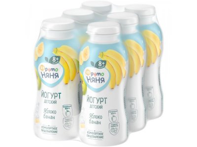 Йогурт питьевой ФрутоНяня, с яблоком и бананом 2,5% 200 г 1-00101108_9