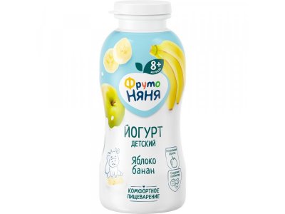Йогурт питьевой ФрутоНяня, с яблоком и бананом 2,5% 200 г 1-00101108_2