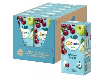 Нектар Фрутоняня Яблоко, вишня осветленный 500 мл 1-00175607_3