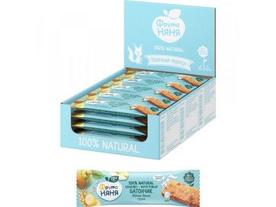 Батончик злаково-фруктовый ФрутоНяня Яблоко-Банан-Груша 25 г 1-00280865_5