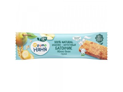 Батончик злаково-фруктовый ФрутоНяня Яблоко-Банан-Груша 25 г 1-00280865_2