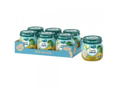 Пюре ФрутоНяня Мой первый салатик из брокколи, кабачков и цветной капусты 80 г 1-00312858_3