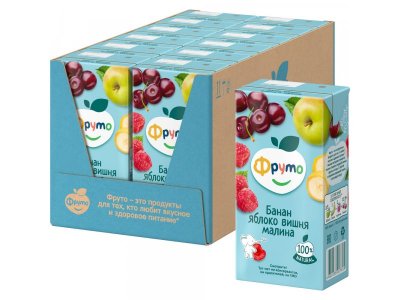 Нектар Фруто Банан, яблоко, вишня, малина 500 мл 1-00426716_3