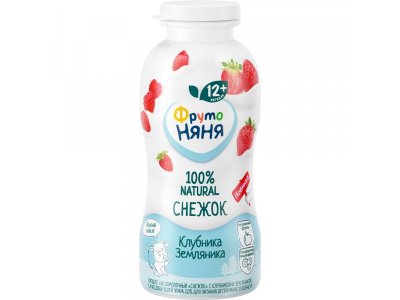 Продукт кисломолочный ФрутоНяня Снежок с клубникой и земляникой 2,0% 200 г 1-00428385_2