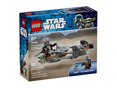 Конструктор LEGO Star Wars Спидер-байк Мандалорца и Грогу, 58 дет., 75436 1-00483094_5